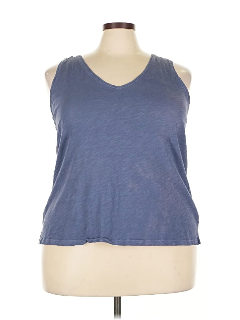Pre-owned Old Navy Sleeveless Top Blue Cold Shoulder Neckline Tops