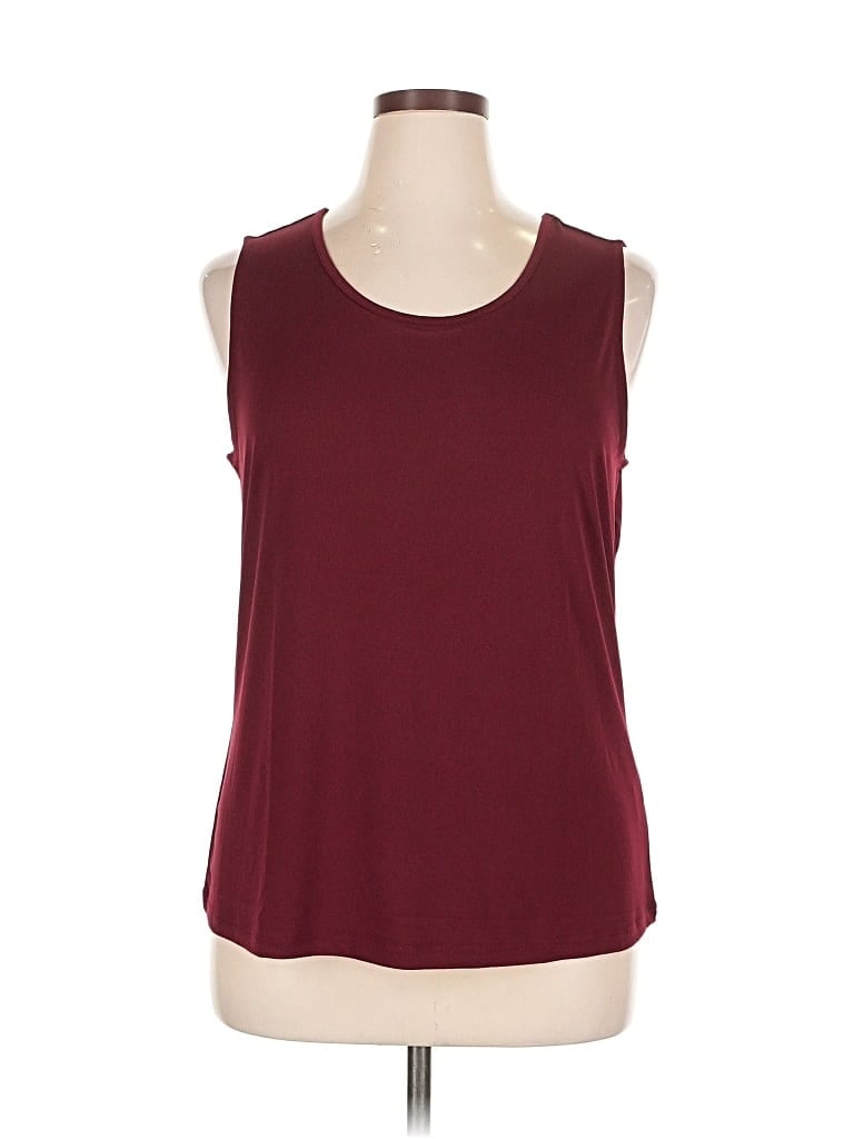 Pre-owned North Style Sleeveless T-shirt In Burgundy