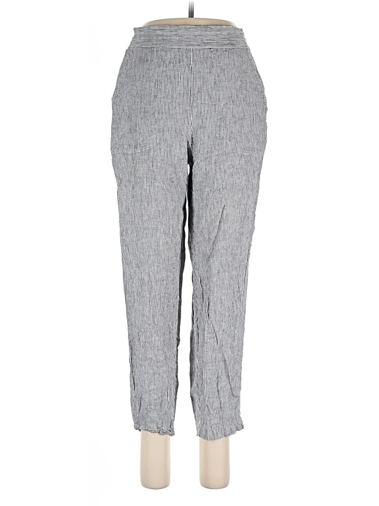 Pre-owned Max Studio Linen Pants In Gray