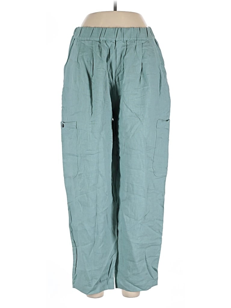 Pre-owned Magic Linen Linen Pants In Blue