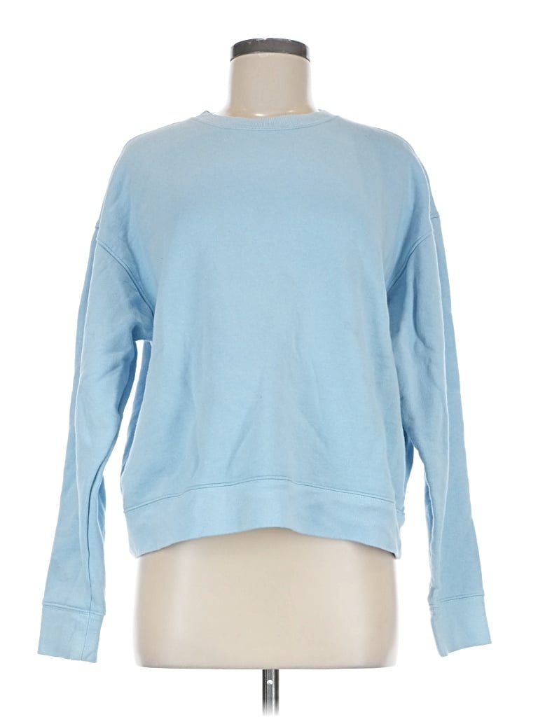 Pre-owned Girlfriend Collective Sweatshirt In Blue
