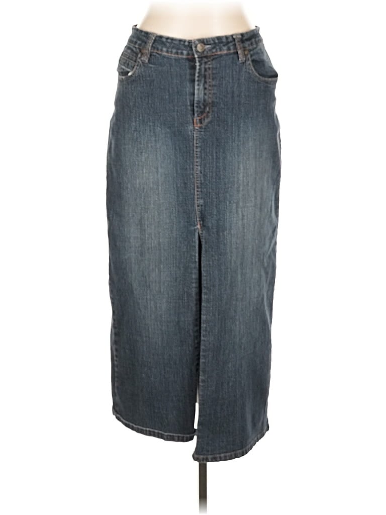 Pre-owned No Boundaries Denim Skirt In Gray