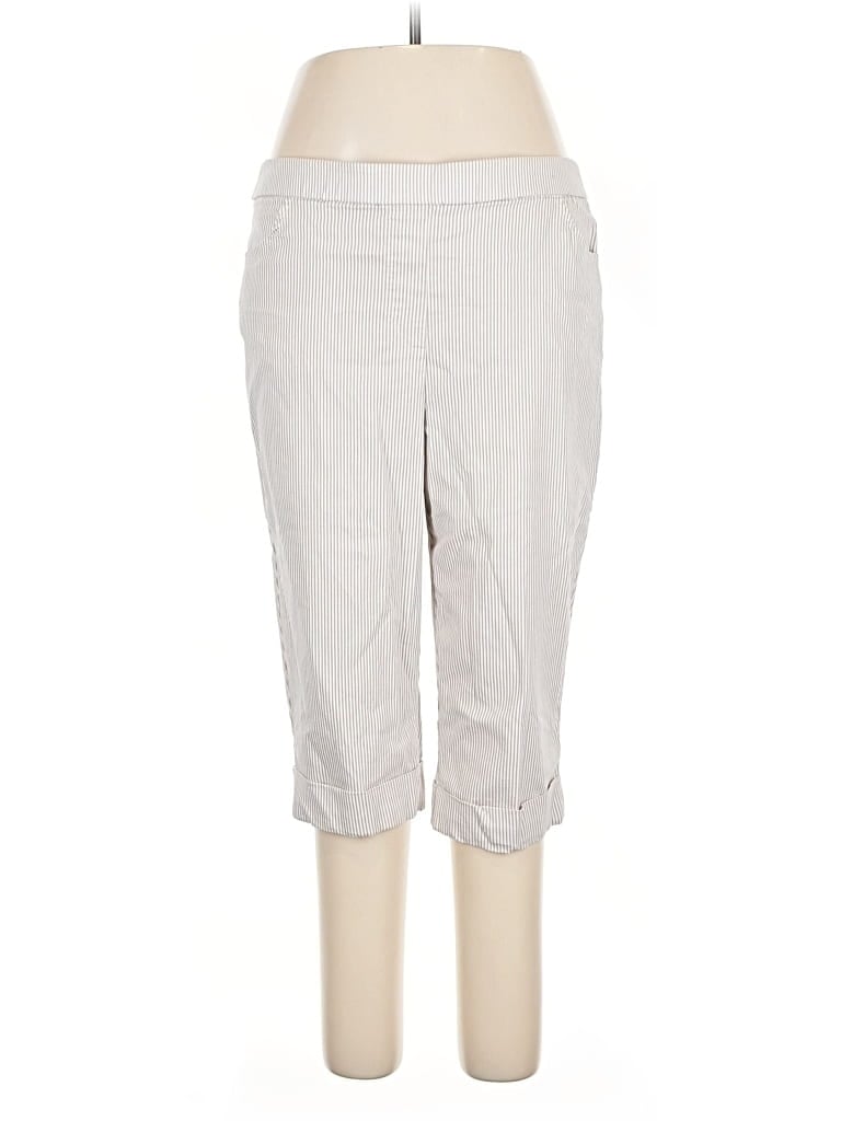Pre-owned Alfred Dunner Khaki Pant In Gray