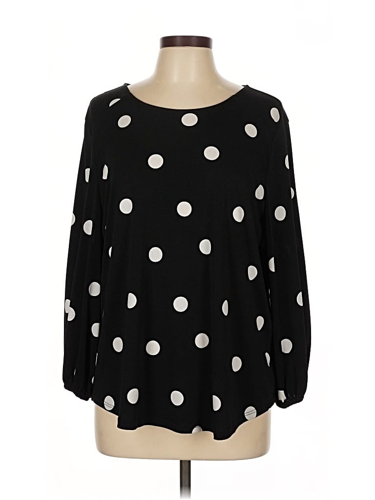 Pre-owned Adrianna Papell 3/4 Sleeve Blouse In Black