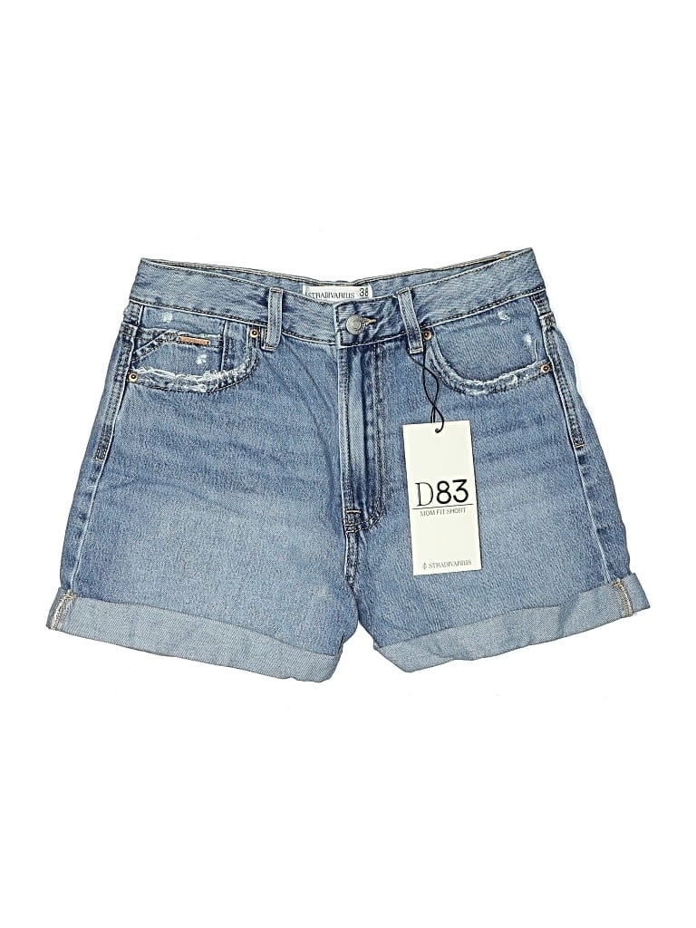 Stradivarius Denim Shorts In Blue