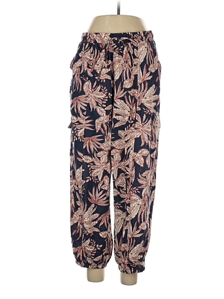 Pre-owned Nicole Miller Linen Pants In Blue