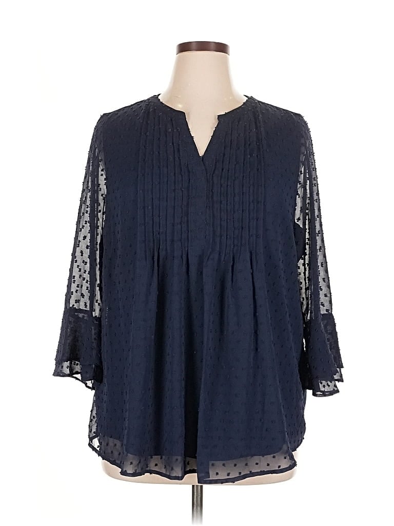 Pre-owned Charter Club 3/4 Sleeve T-shirt In Blue