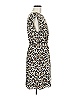 H&M 100% Polyester Animal Print Brown Cocktail Dress Size 6 - photo 4