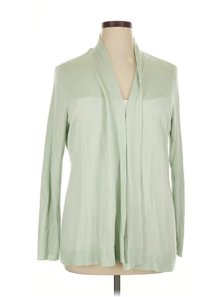 Pre-owned Liz Claiborne Cardigan Sweater In Green