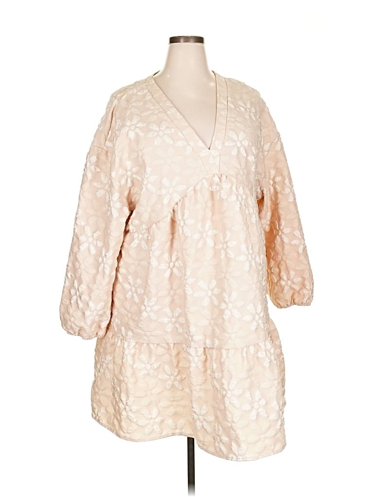 Pre-owned Shein Curve Casual Dress In Brown