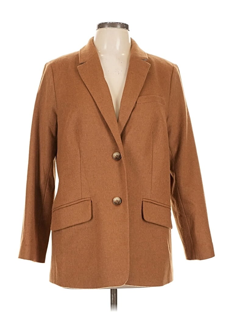 Pre-owned Talbots Wool Coat In Brown