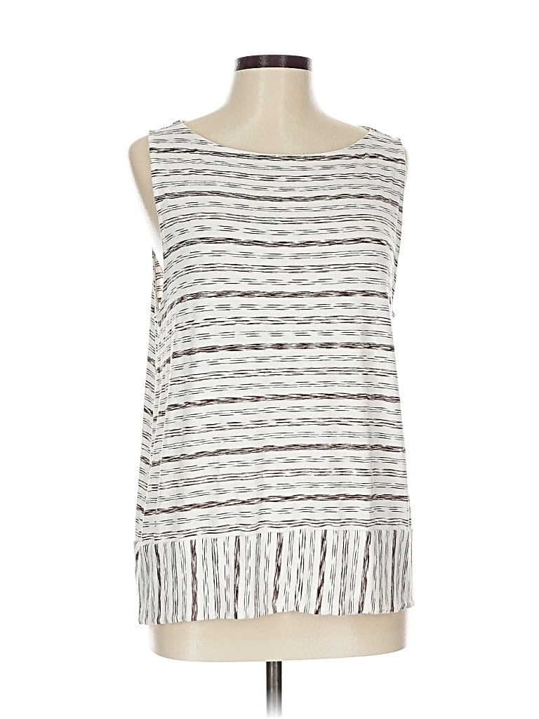 Pre-owned Jjill Sleeveless T-shirt In Silver