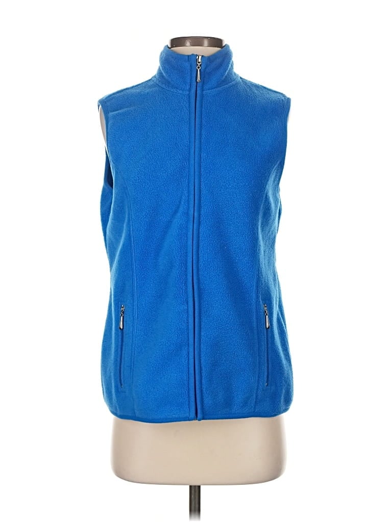 Pre-owned Karen Scott Sport Vest In Blue