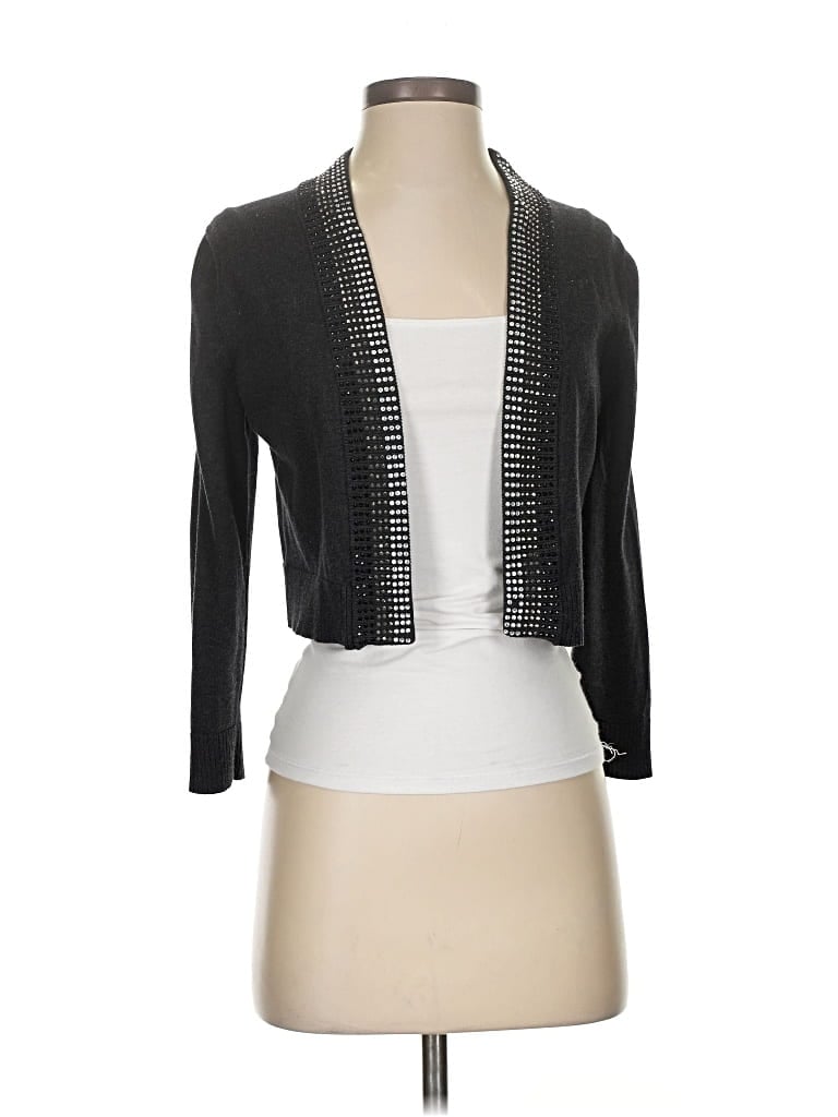 Pre-owned Calvin Klein Cardigan Sweater In Black