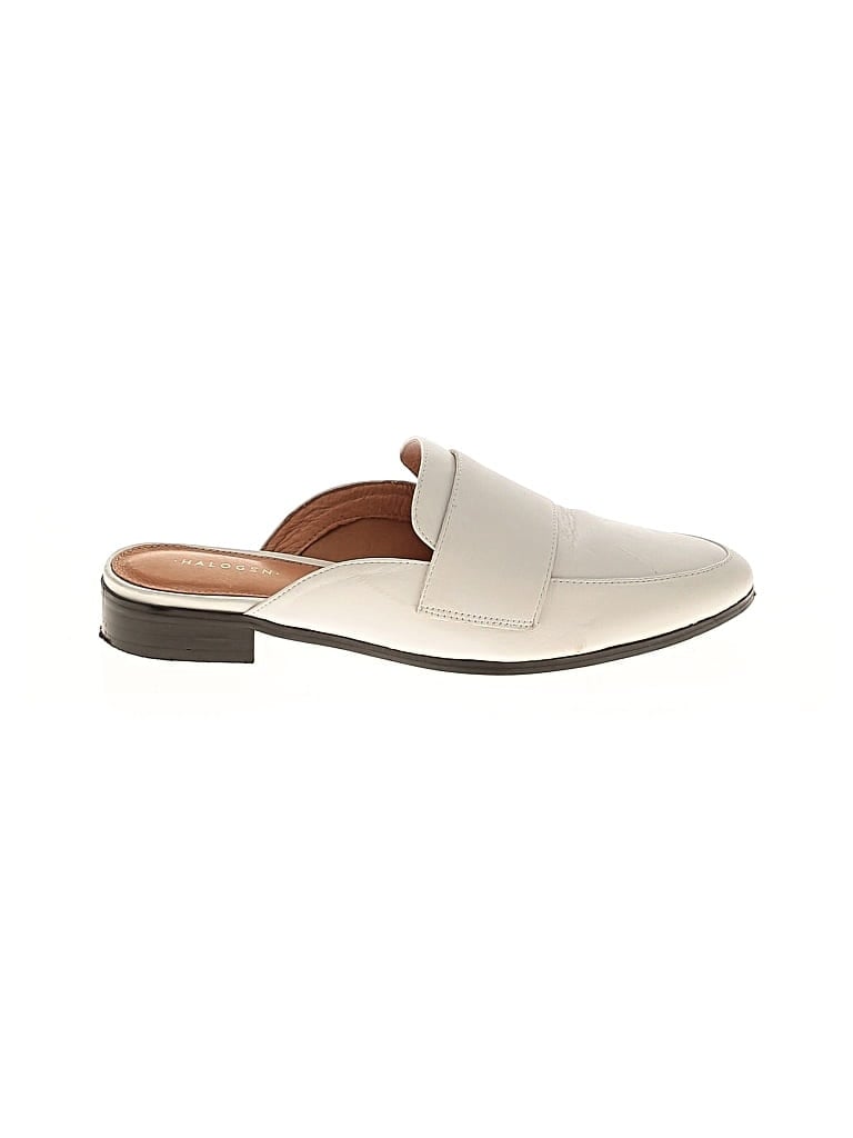 Pre-owned Halogen Mule/clog In White