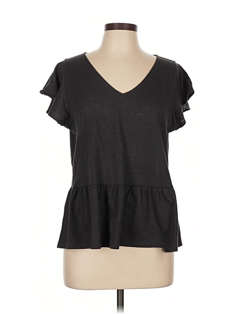 Pre-owned Ann Taylor Loft Outlet Short Sleeve T-shirt In Black