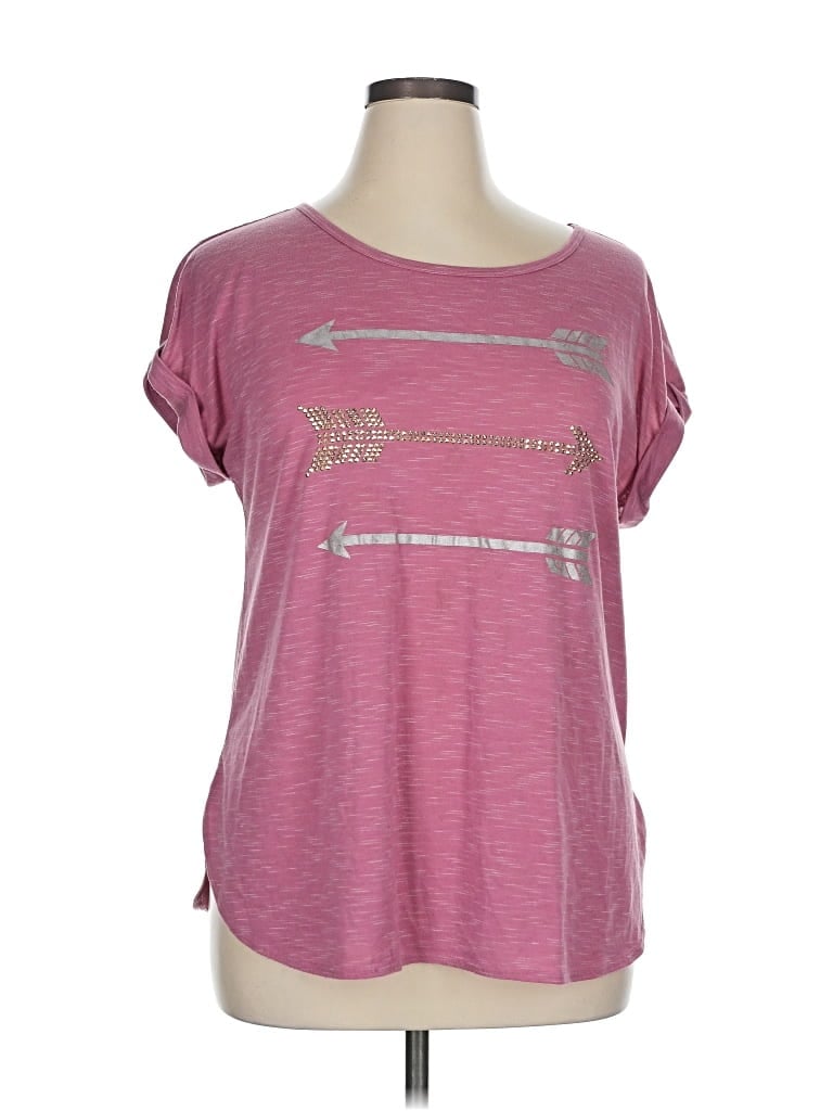 Pre-owned Truself Short Sleeve T-shirt In Pink