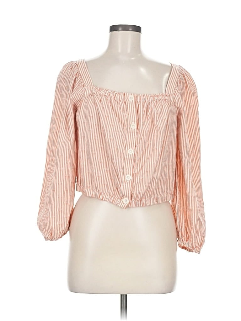 Pre-owned Madewell 3/4 Sleeve Blouse In Pink