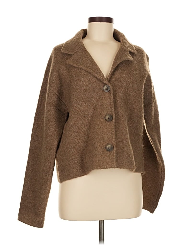 Pre-owned Mng Cardigan Sweater In Brown