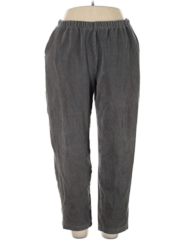 Pre-owned Lands' End Casual Pants In Gray