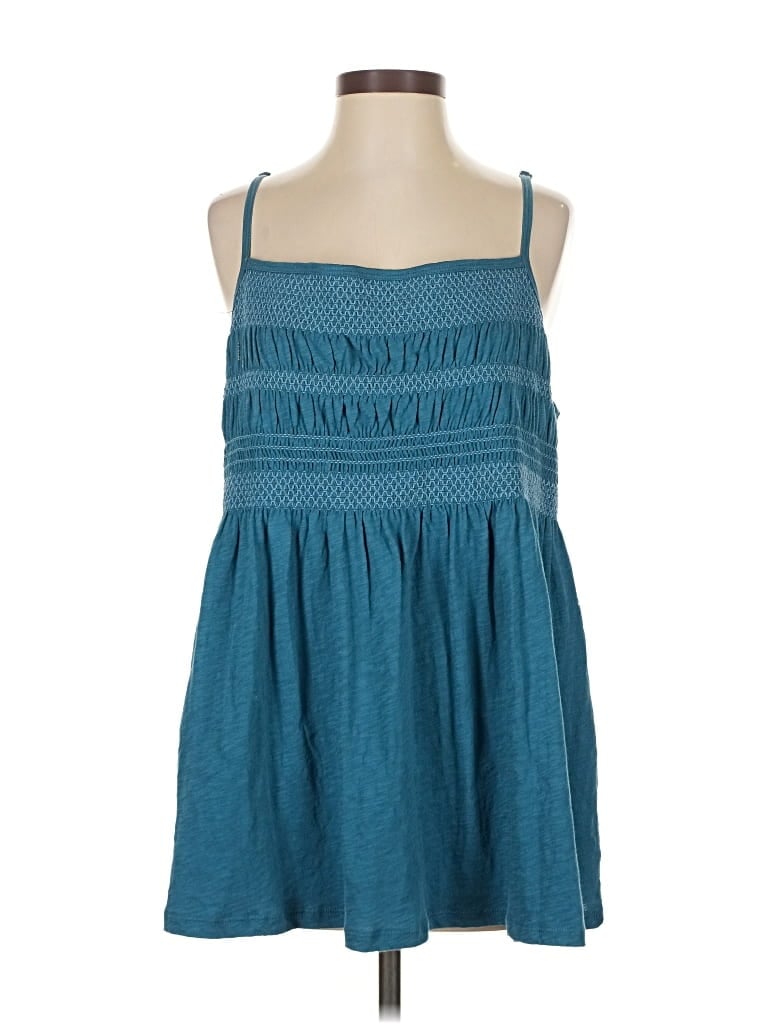 Heritage Sleeveless Top Teal Halter Neckline Tops In Blue