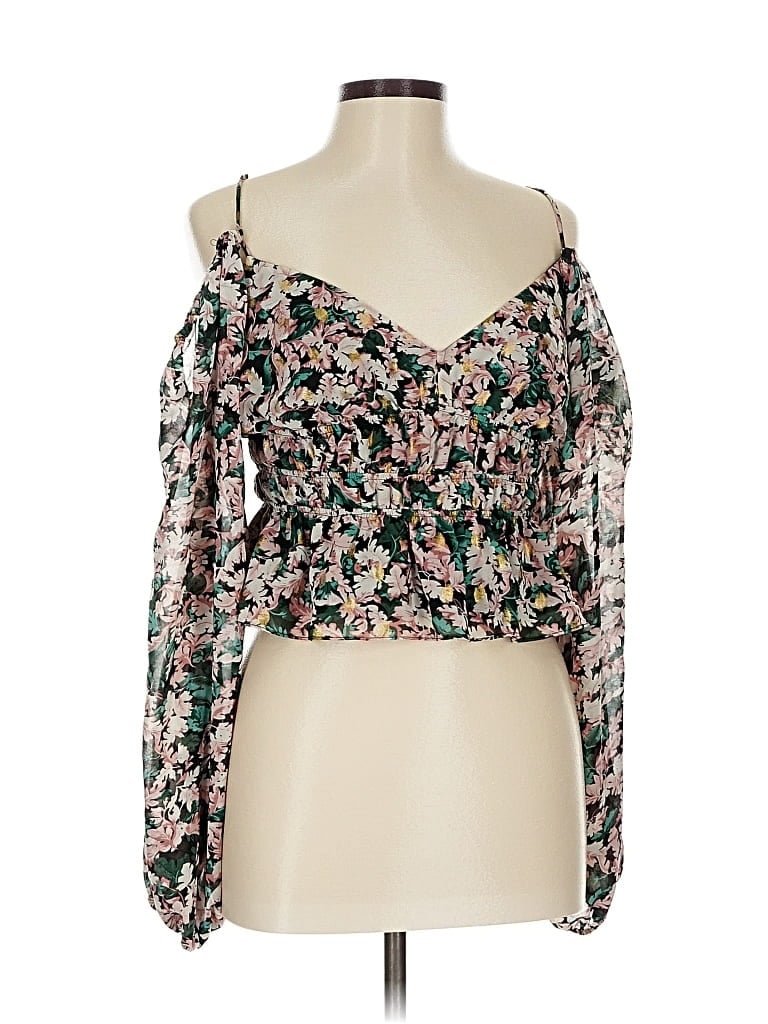 Pre-owned Astr 3/4 Sleeve Blouse In Black