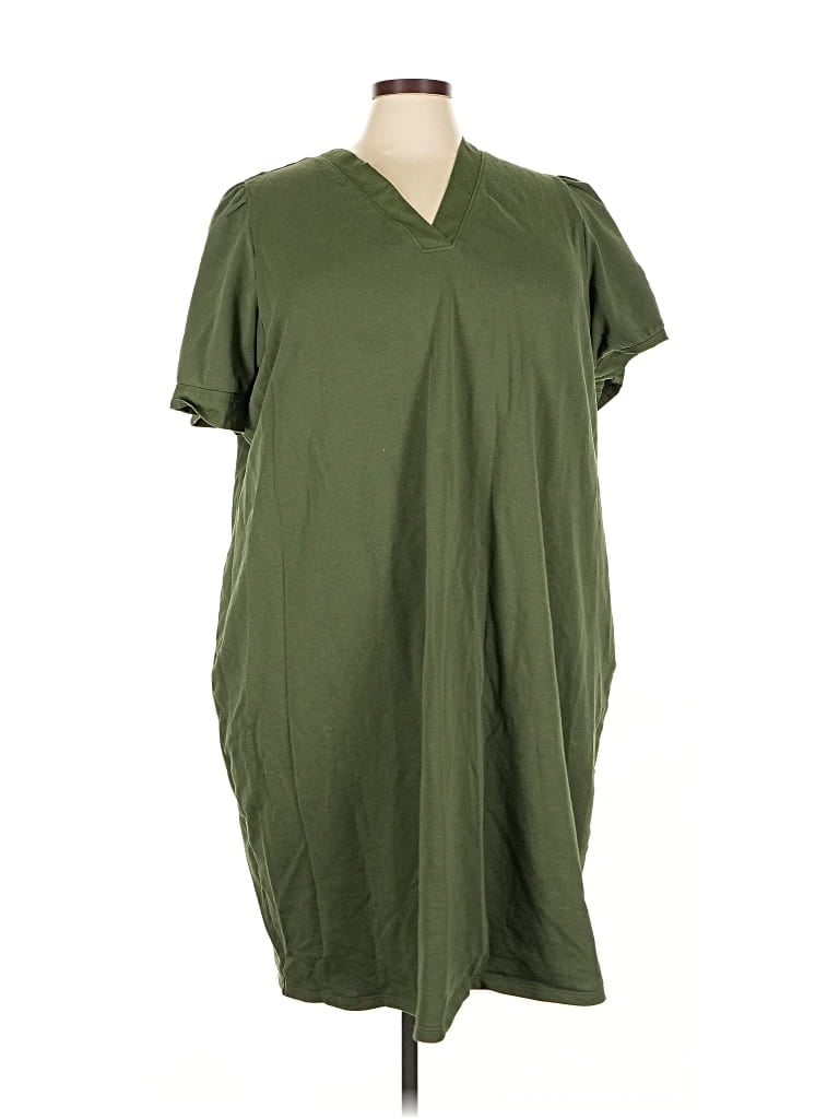 Pre-owned Lane Bryant Casual Dress In Green