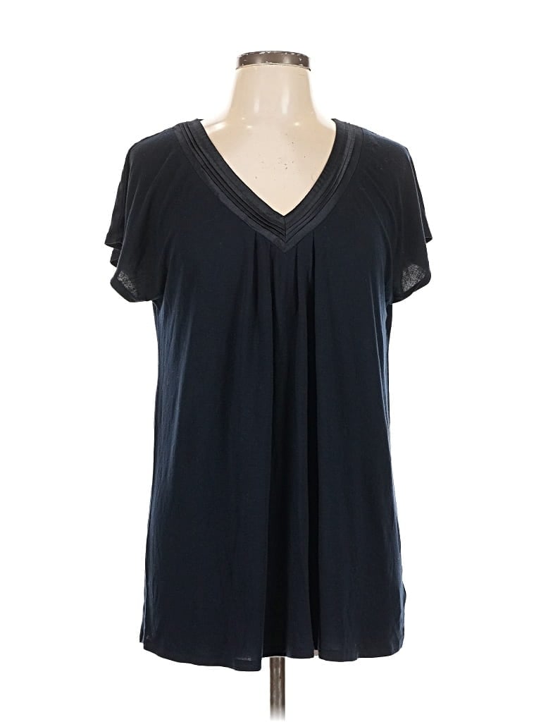 Pre-owned Carole Hochman Short Sleeve Blouse In Black
