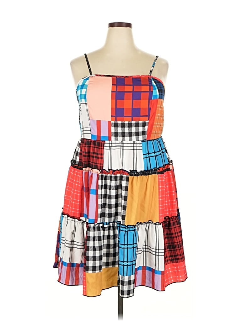 Pre-owned Shein Curve Casual Dress In Red