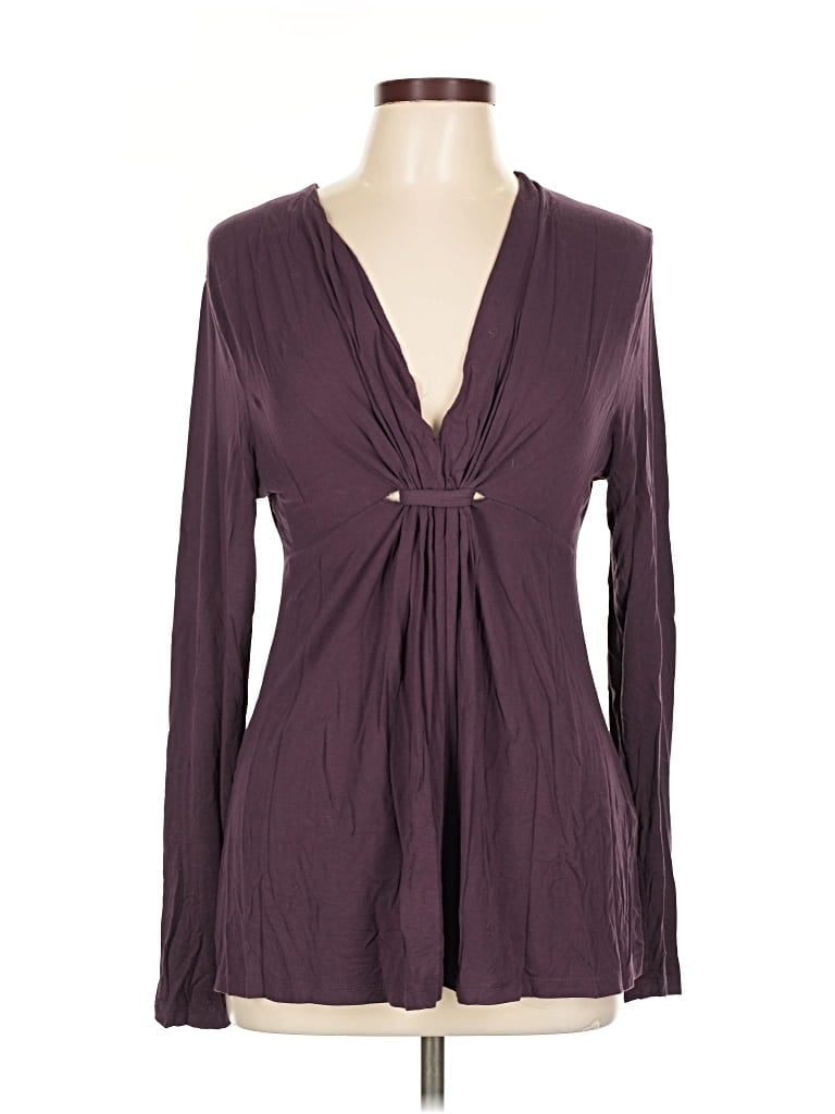 Pre-owned Gianni Bini Long Sleeve Blouse In Purple