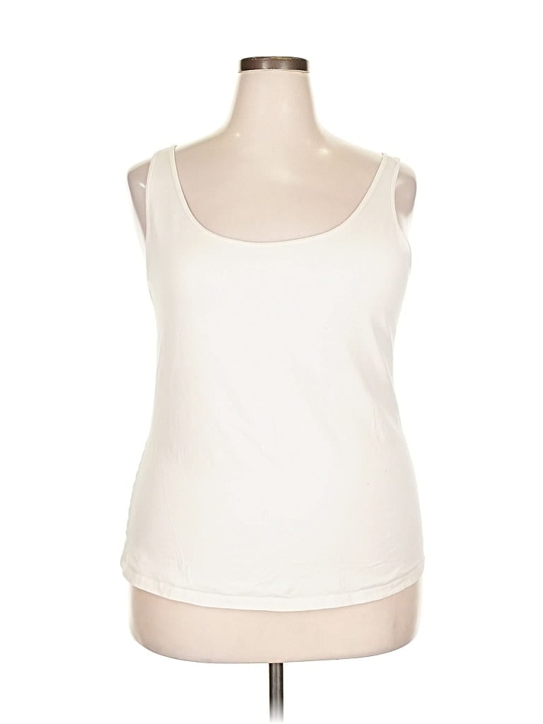 Pre-owned New Directions Tank Top Ivory Strapless Neckline Tops In White