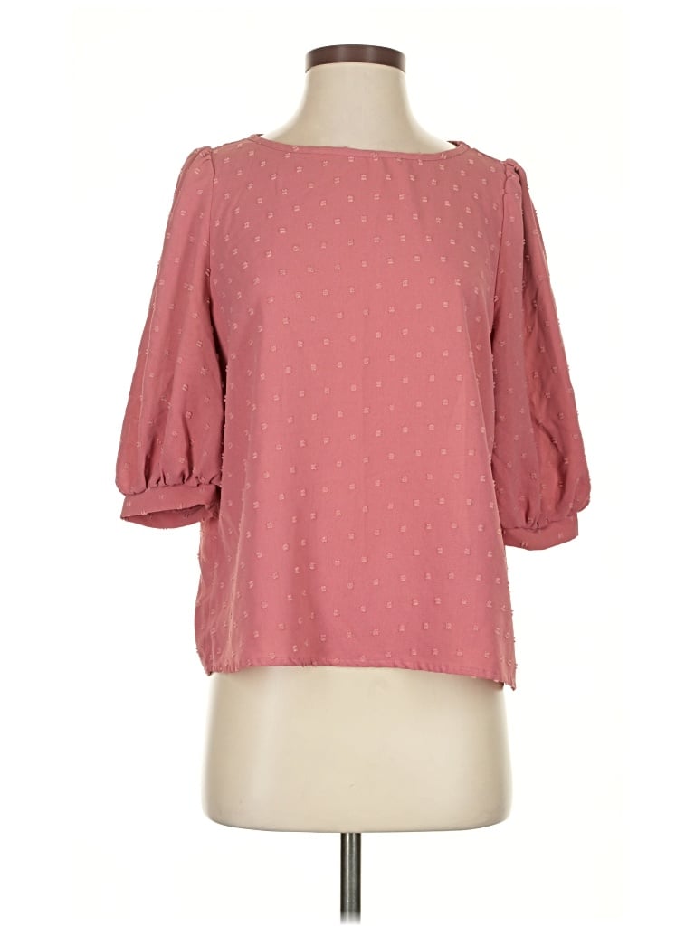 Pre-owned Emery Rose 3/4 Sleeve Blouse In Pink