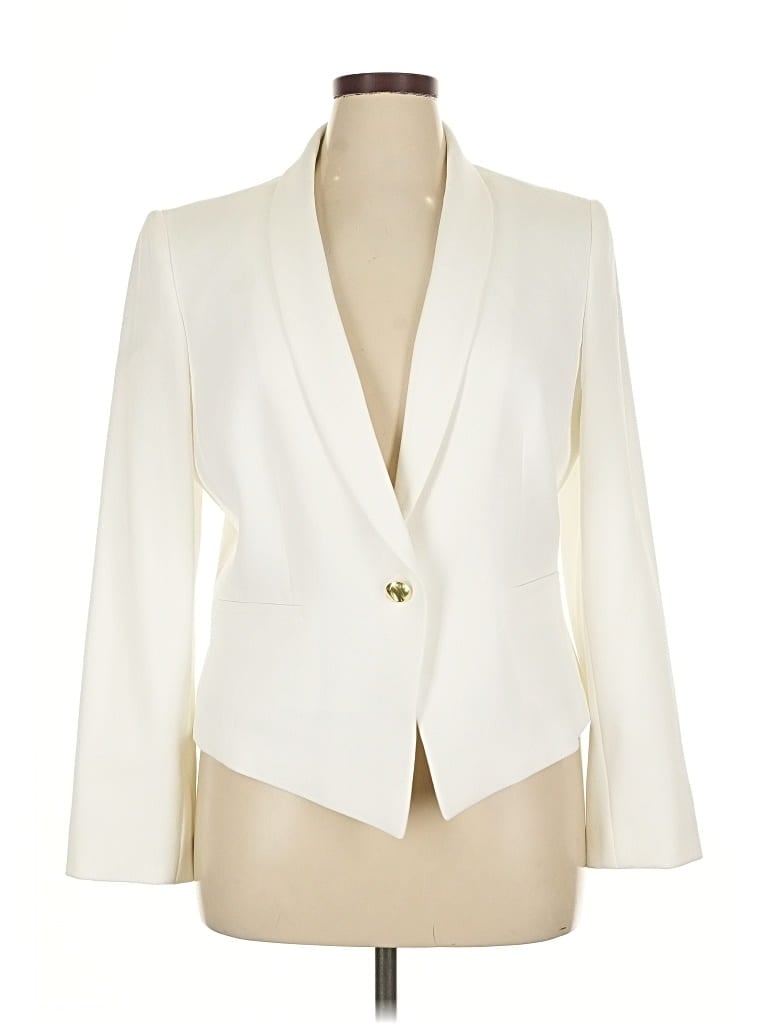 Pre-owned Tahari Blazer Jacket In White