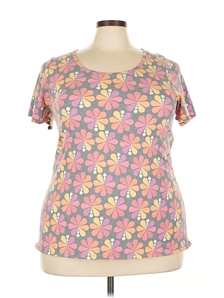 Pre-owned Lularoe Short Sleeve Top Pink Scoop Neck Tops