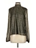 June & Hudson Metallic Silver Gold Long Sleeve Blouse Size 1 - photo 1