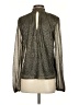 June & Hudson Metallic Silver Gold Long Sleeve Blouse Size 1 - photo 2