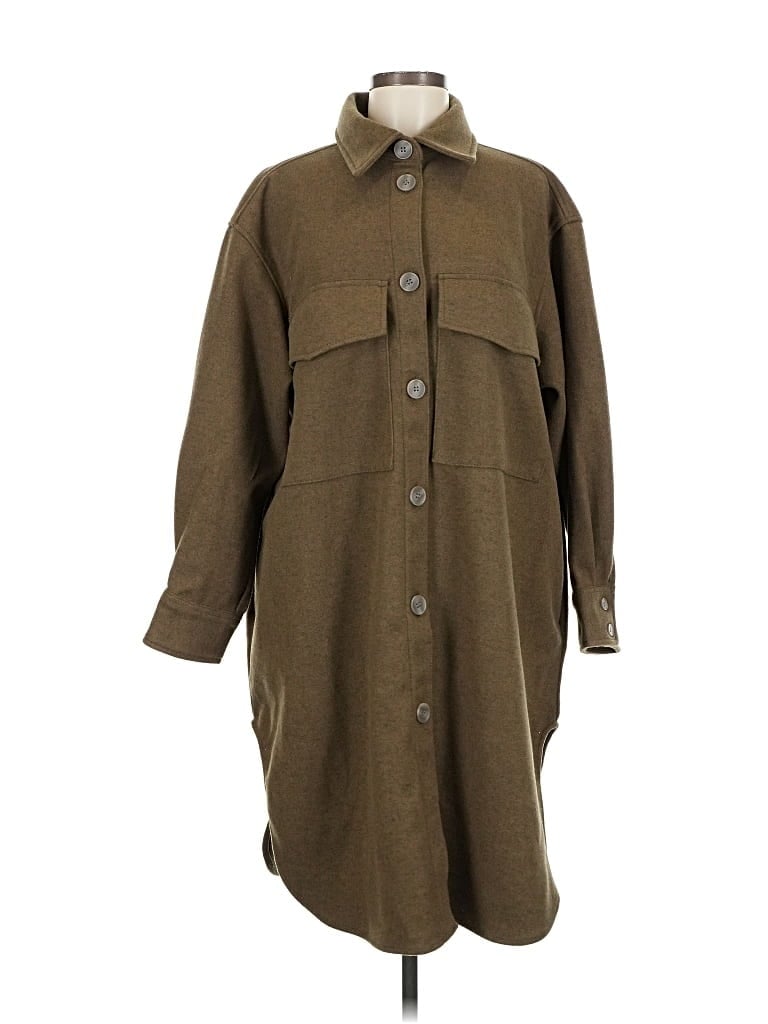 Pre-owned H&m Coat In Brown