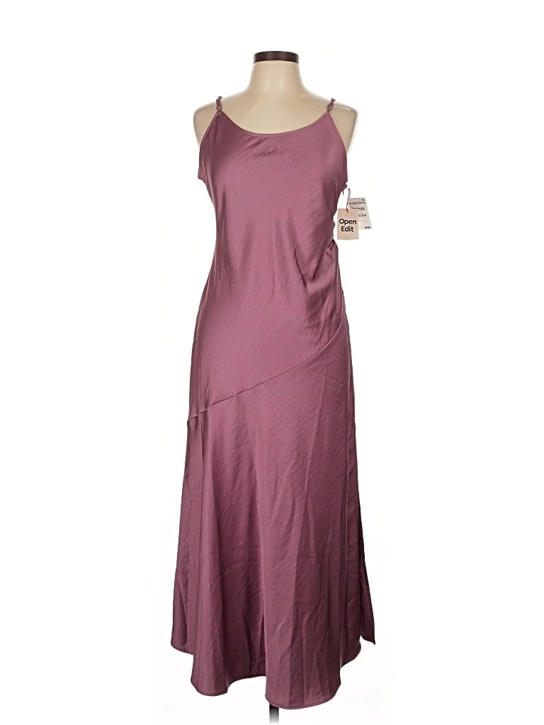 Pre-owned Open Edit Casual Dress In Burgundy