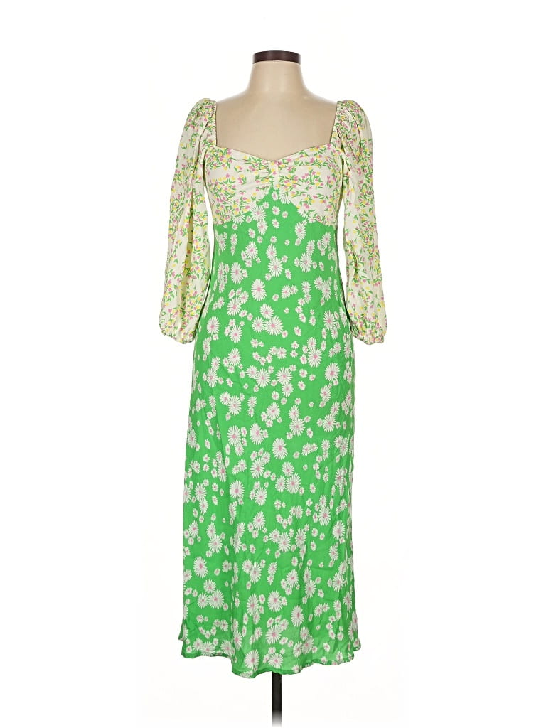 Pre-owned Rixo For Target Casual Dress In Green