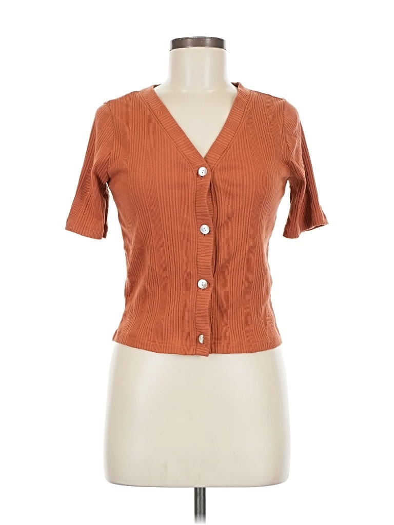 Pre-owned Madewell Cardigan Sweater In Orange