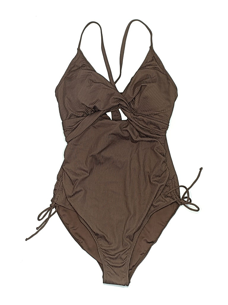 Pre-owned Unbranded One Piece Swimsuit In Brown