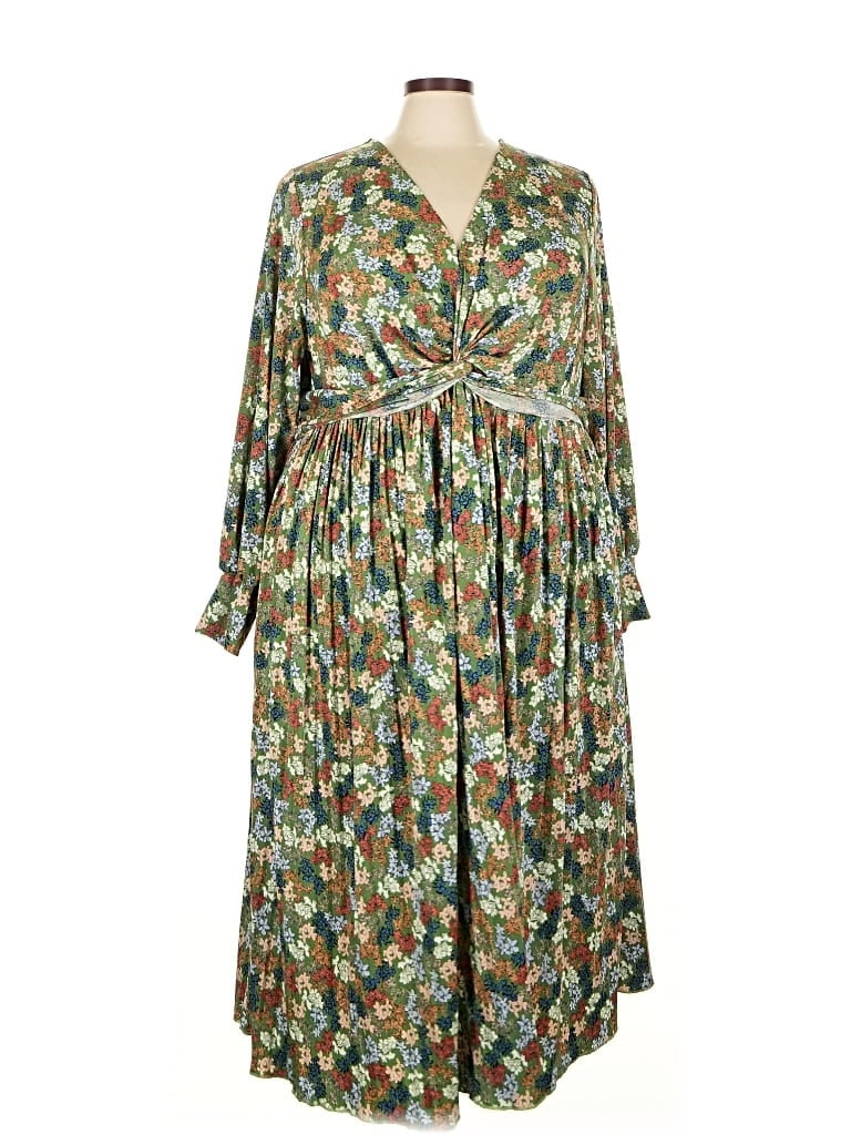 ELOQUII ELEMENTS Pre-owned Casual Dress In Green