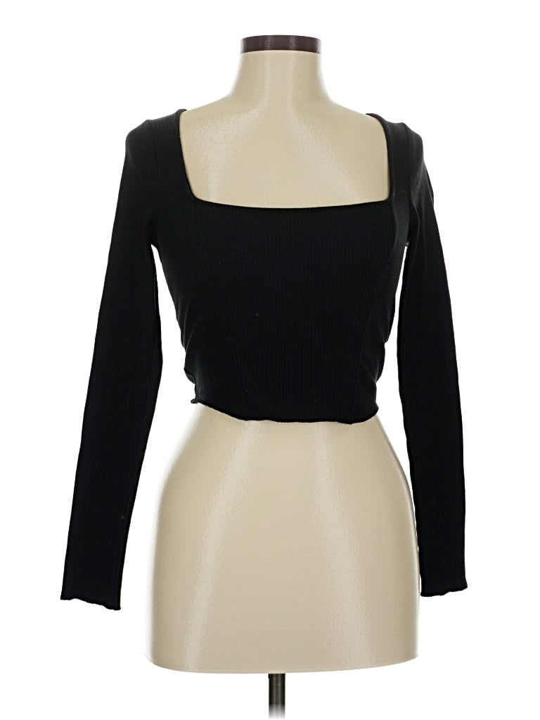 Pre-owned Urban Outfitters 3/4 Sleeve T-shirt In Black