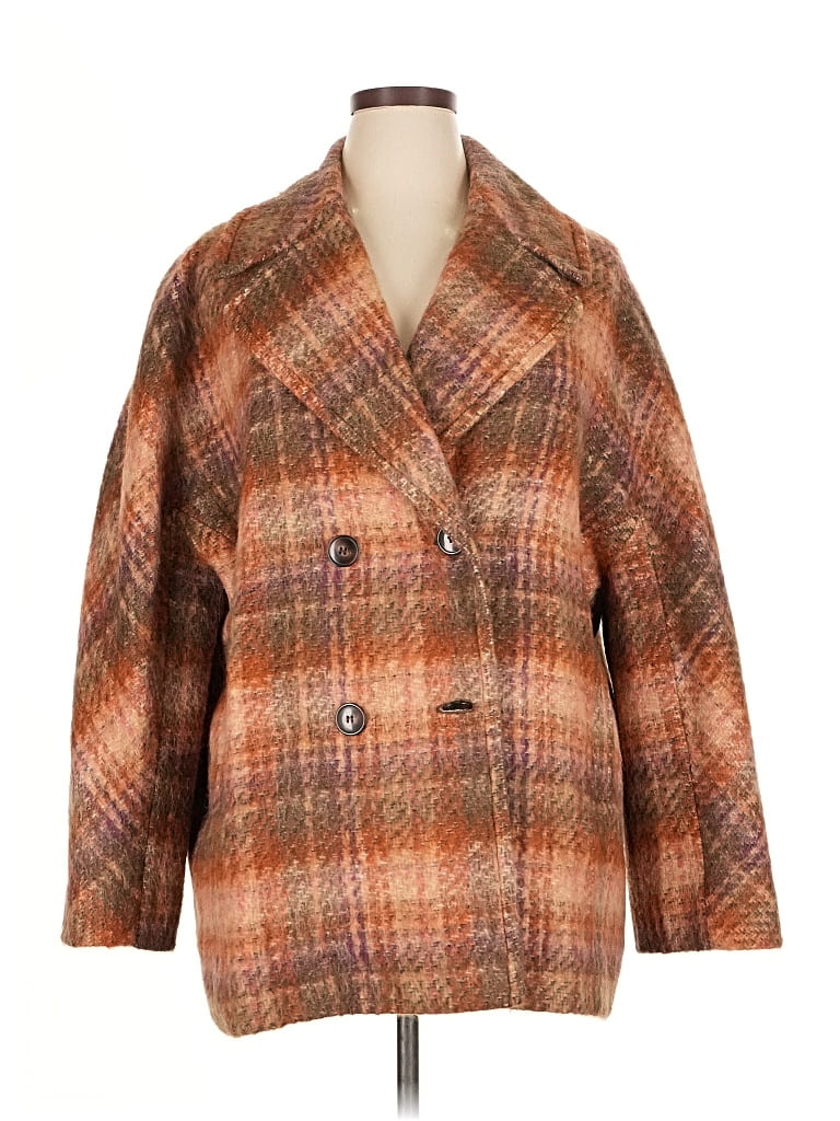 Pre-owned Madewell Coat In Brown