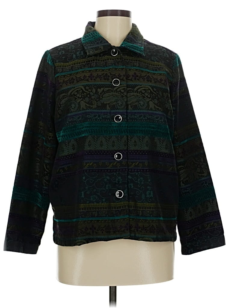 Pre-owned Christopher & Banks Jacket In Green