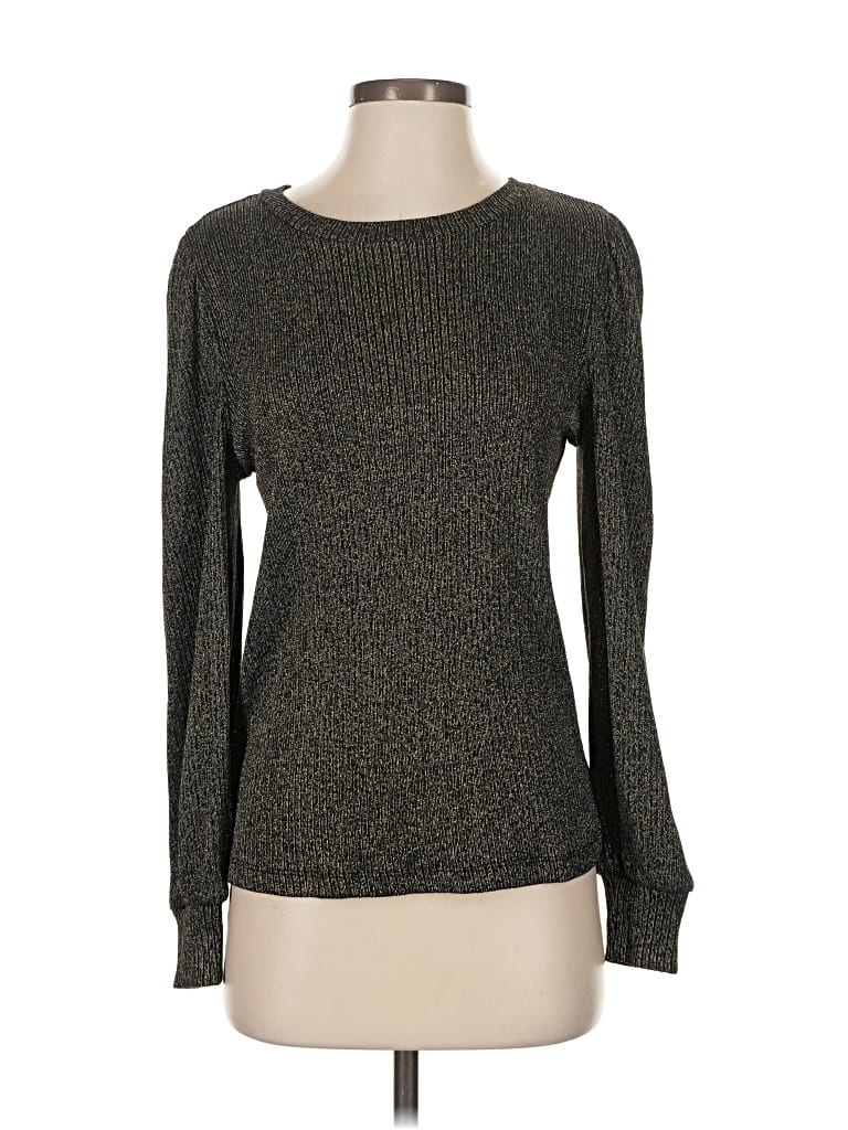 Pre-owned Ann Taylor Loft Long Sleeve T-shirt In Gray