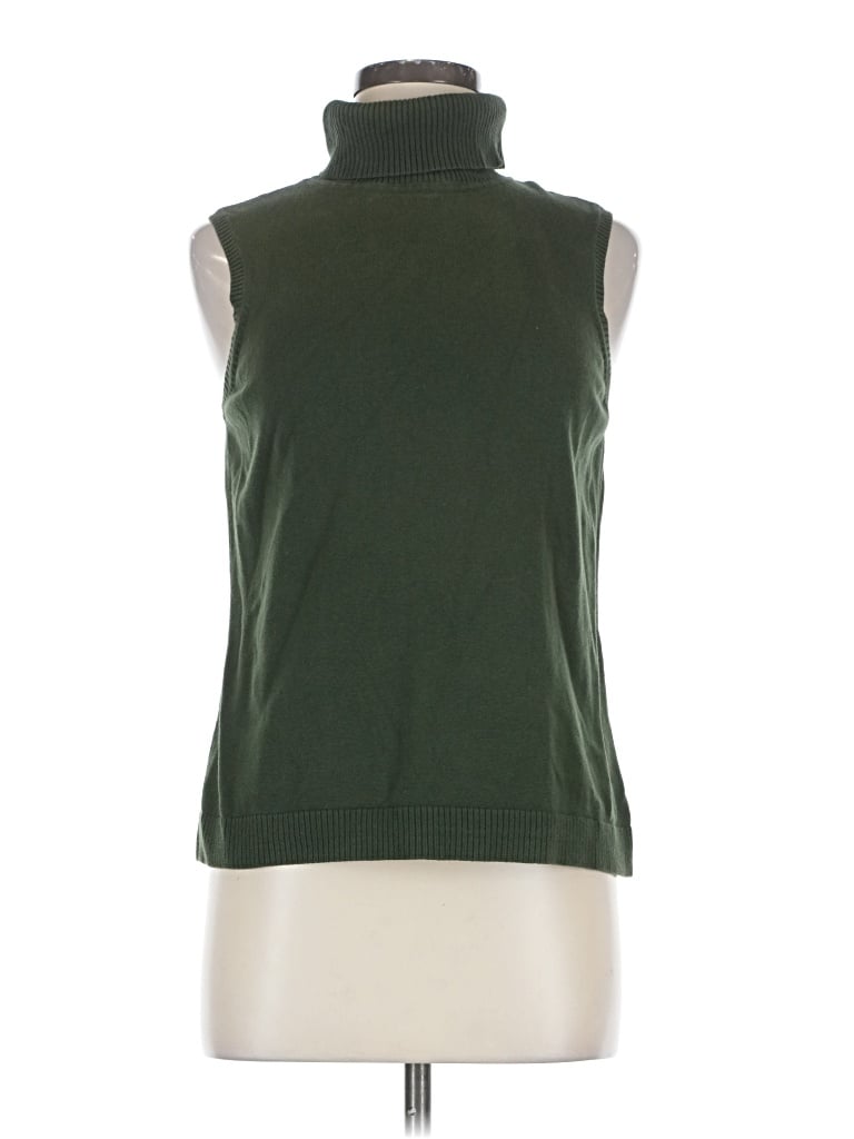 Pre-owned Christopher & Banks Turtleneck Sweater In Green