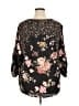 Serengeti 100% Polyester Floral Black 3/4 Sleeve Blouse Size 1X - photo 2