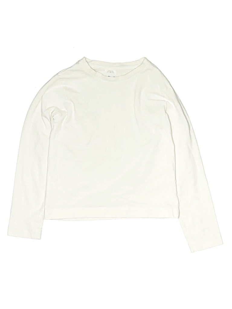 Pre-owned Zara Kids' Long Sleeve T-shirt In Green