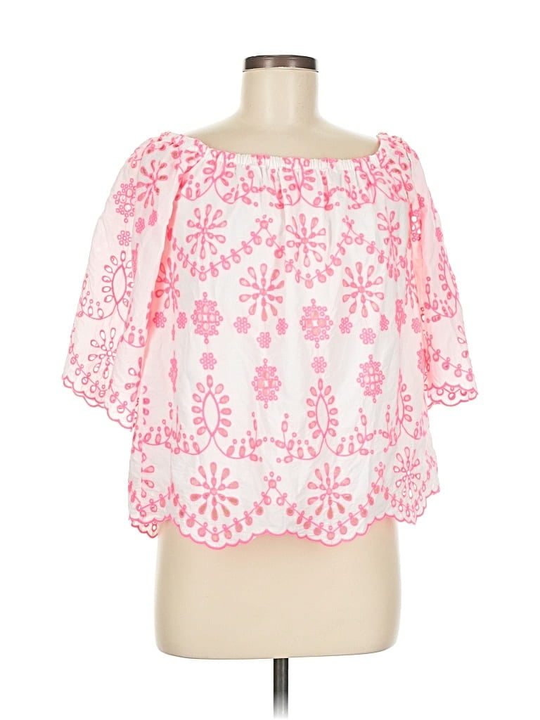 Pre-owned Lilly Pulitzer 3/4 Sleeve Blouse In Pink